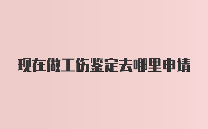 现在做工伤鉴定去哪里申请