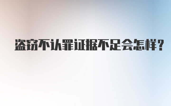 盗窃不认罪证据不足会怎样？