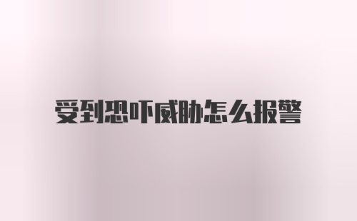 受到恐吓威胁怎么报警