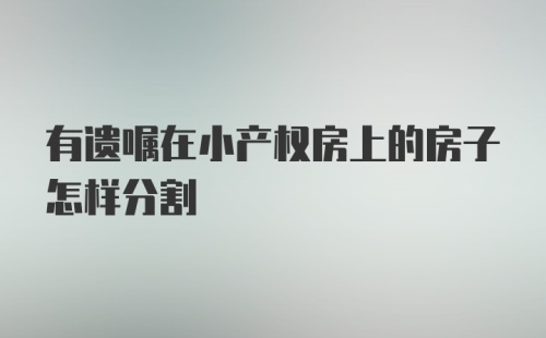 有遗嘱在小产权房上的房子怎样分割