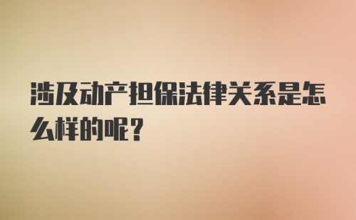 涉及动产担保法律关系是怎么样的呢？