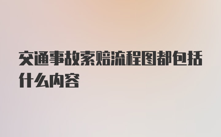 交通事故索赔流程图都包括什么内容