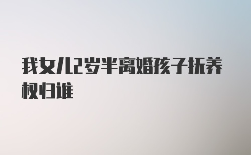 我女儿2岁半离婚孩子抚养权归谁