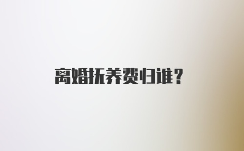 离婚抚养费归谁？