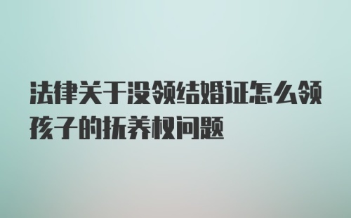 法律关于没领结婚证怎么领孩子的抚养权问题