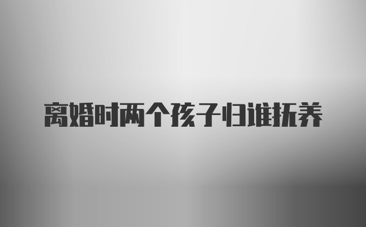 离婚时两个孩子归谁抚养