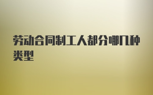 劳动合同制工人都分哪几种类型