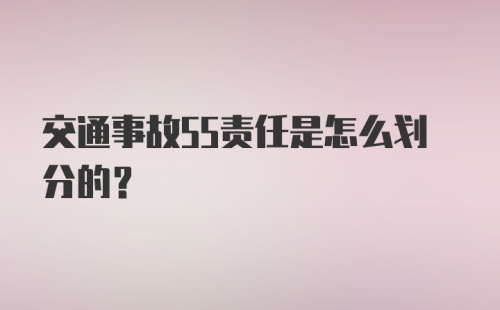 交通事故55责任是怎么划分的？