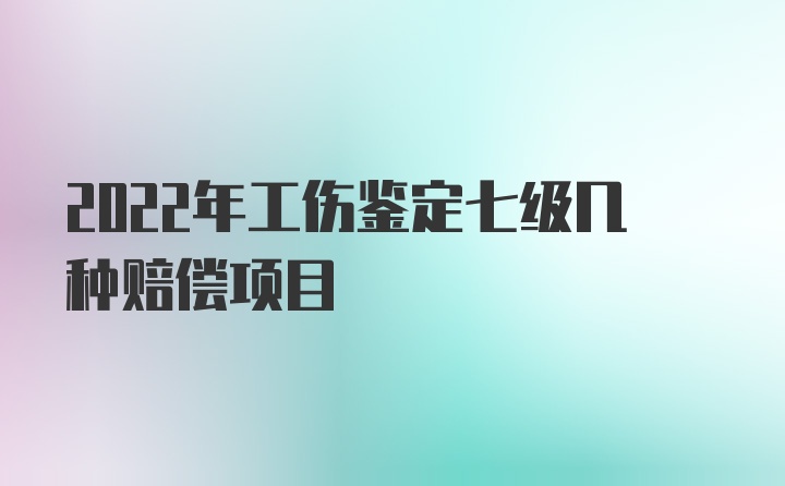 2022年工伤鉴定七级几种赔偿项目