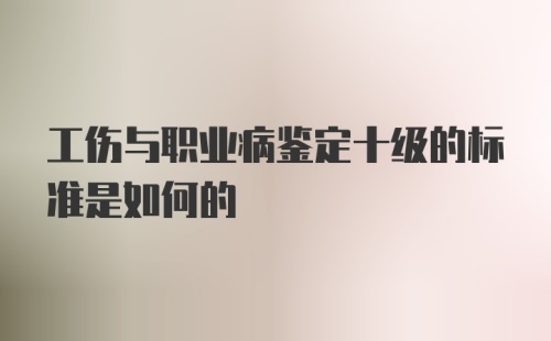 工伤与职业病鉴定十级的标准是如何的