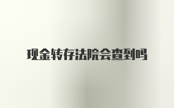 现金转存法院会查到吗