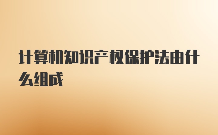 计算机知识产权保护法由什么组成