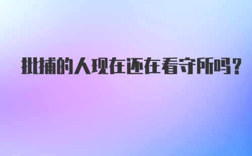 批捕的人现在还在看守所吗？