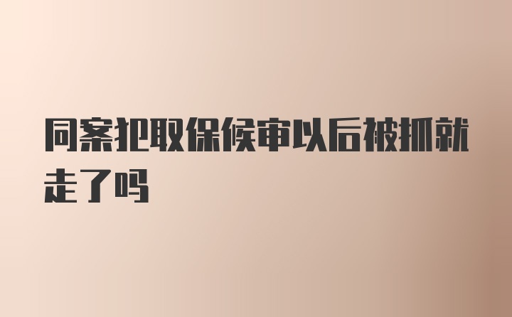 同案犯取保候审以后被抓就走了吗