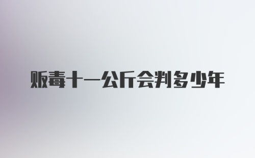 贩毒十一公斤会判多少年