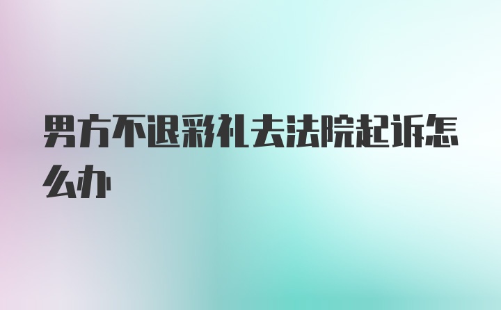 男方不退彩礼去法院起诉怎么办