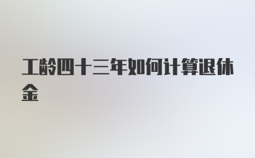 工龄四十三年如何计算退休金