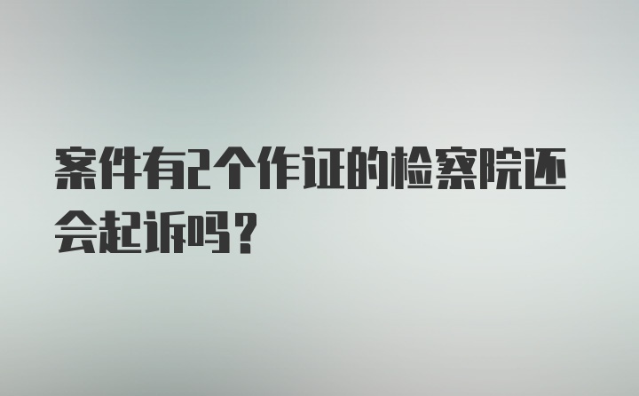 案件有2个作证的检察院还会起诉吗？