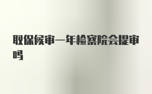 取保候审一年检察院会提审吗