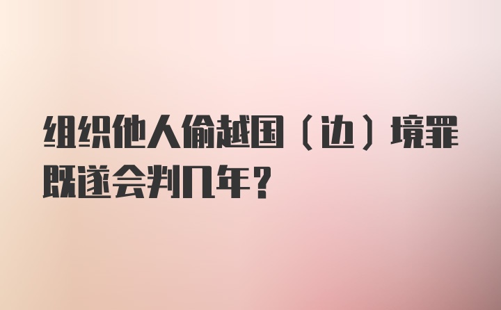 组织他人偷越国（边）境罪既遂会判几年？