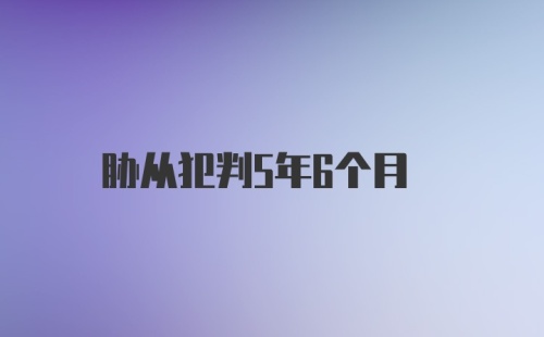 胁从犯判5年6个月