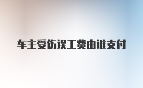 车主受伤误工费由谁支付