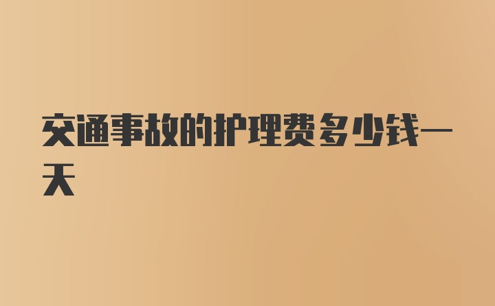 交通事故的护理费多少钱一天