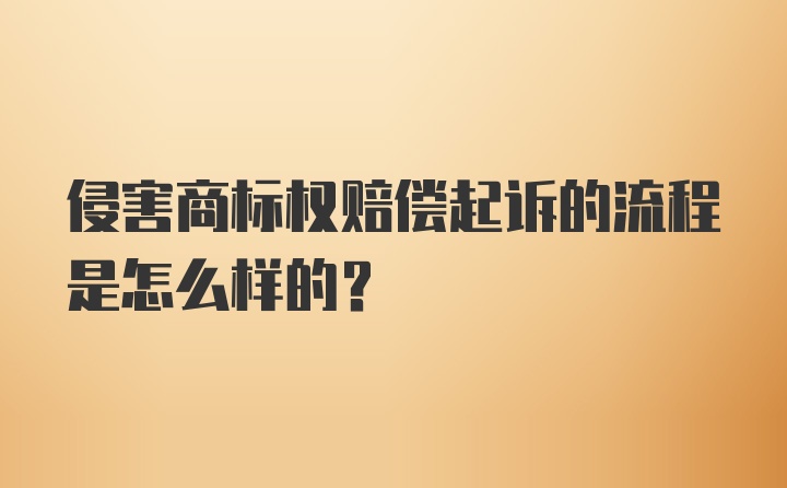 侵害商标权赔偿起诉的流程是怎么样的？