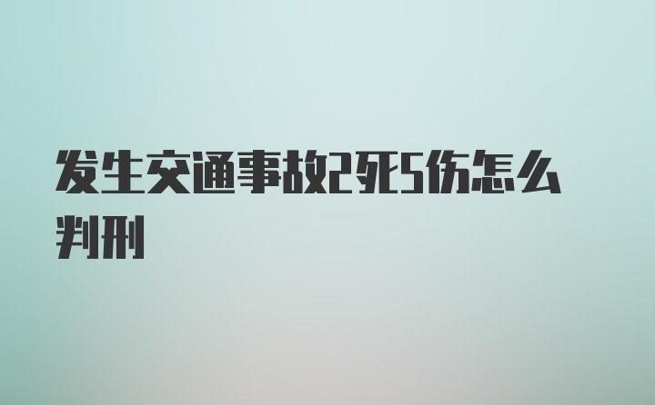 发生交通事故2死5伤怎么判刑