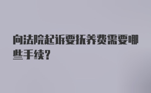 向法院起诉要抚养费需要哪些手续？