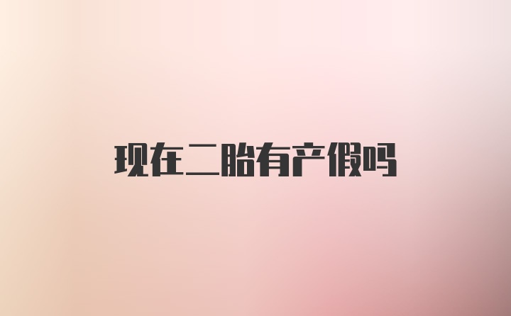 现在二胎有产假吗