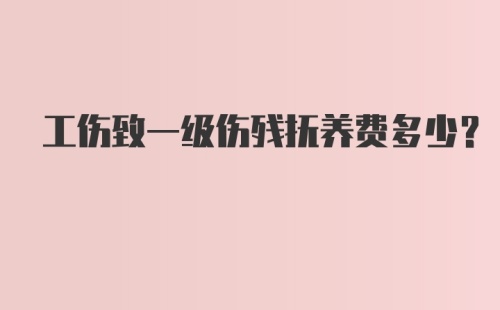 工伤致一级伤残抚养费多少？