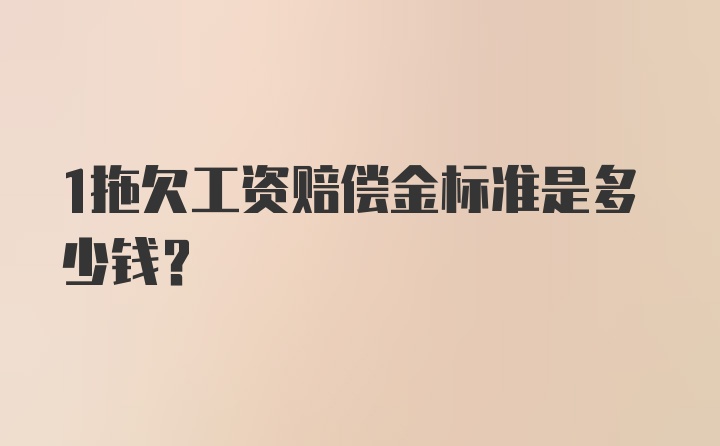 1拖欠工资赔偿金标准是多少钱？