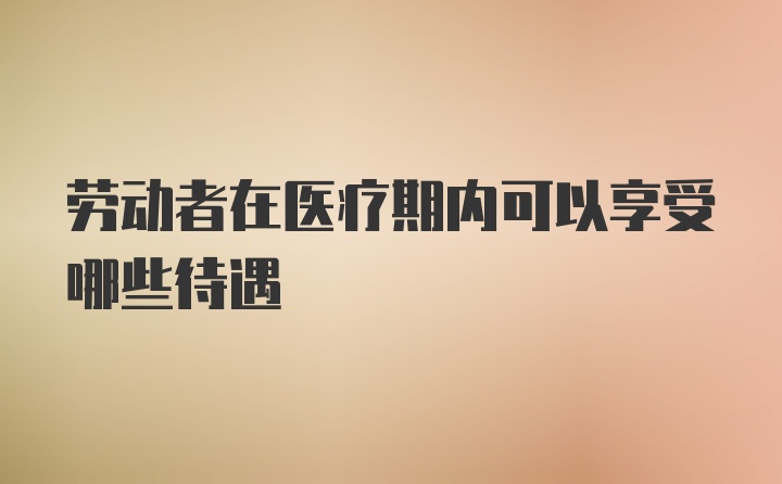 劳动者在医疗期内可以享受哪些待遇