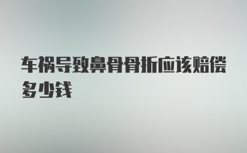 车祸导致鼻骨骨折应该赔偿多少钱