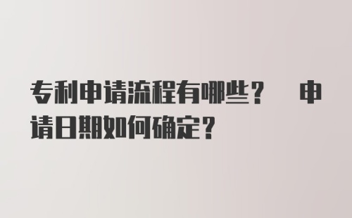 专利申请流程有哪些? 申请日期如何确定?