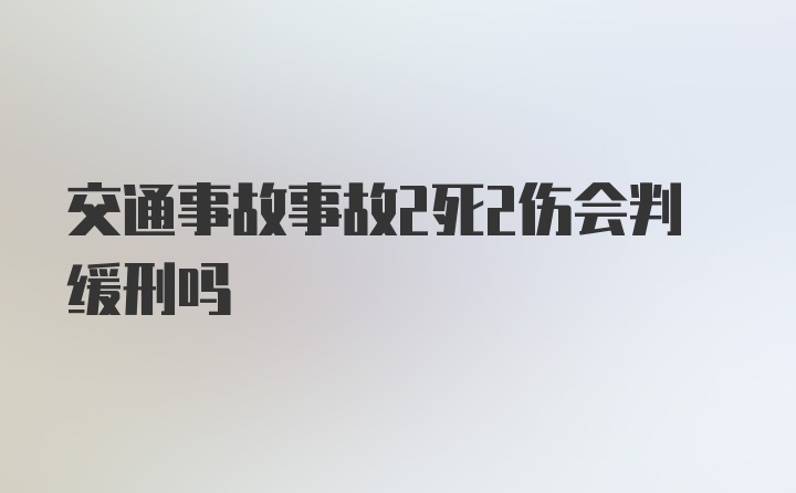 交通事故事故2死2伤会判缓刑吗