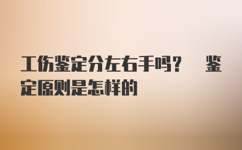 工伤鉴定分左右手吗? 鉴定原则是怎样的