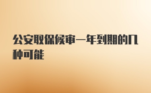 公安取保候审一年到期的几种可能