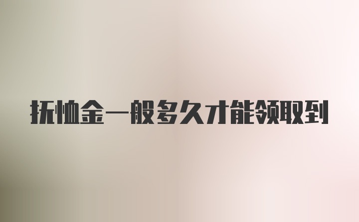 抚恤金一般多久才能领取到