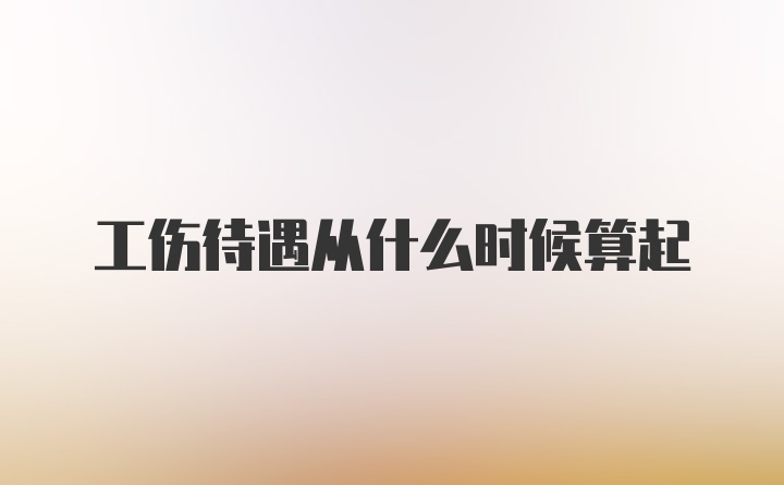 工伤待遇从什么时候算起