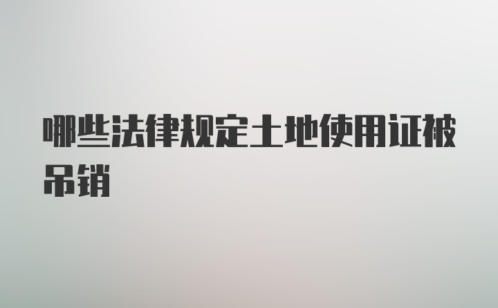 哪些法律规定土地使用证被吊销