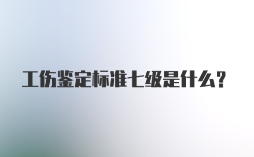 工伤鉴定标准七级是什么？