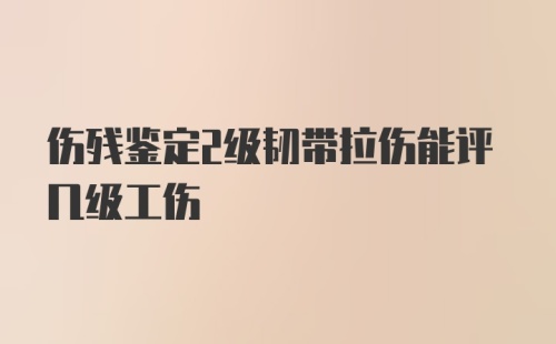 伤残鉴定2级韧带拉伤能评几级工伤