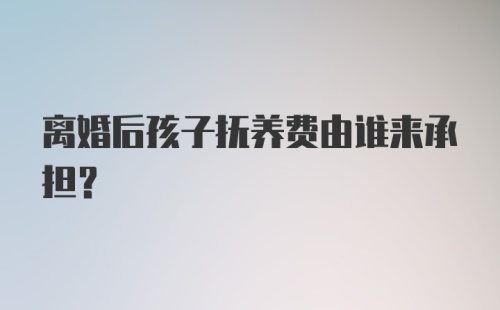 离婚后孩子抚养费由谁来承担？