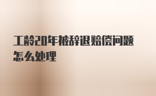 工龄20年被辞退赔偿问题怎么处理