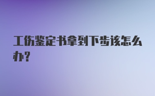 工伤鉴定书拿到下步该怎么办?