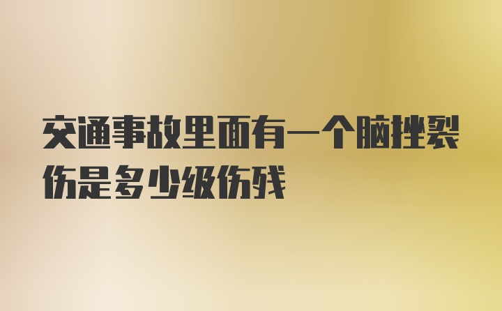 交通事故里面有一个脑挫裂伤是多少级伤残