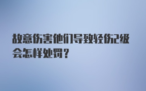 故意伤害他们导致轻伤2级会怎样处罚？