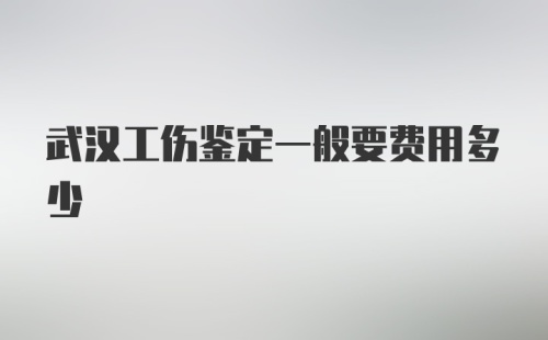 武汉工伤鉴定一般要费用多少